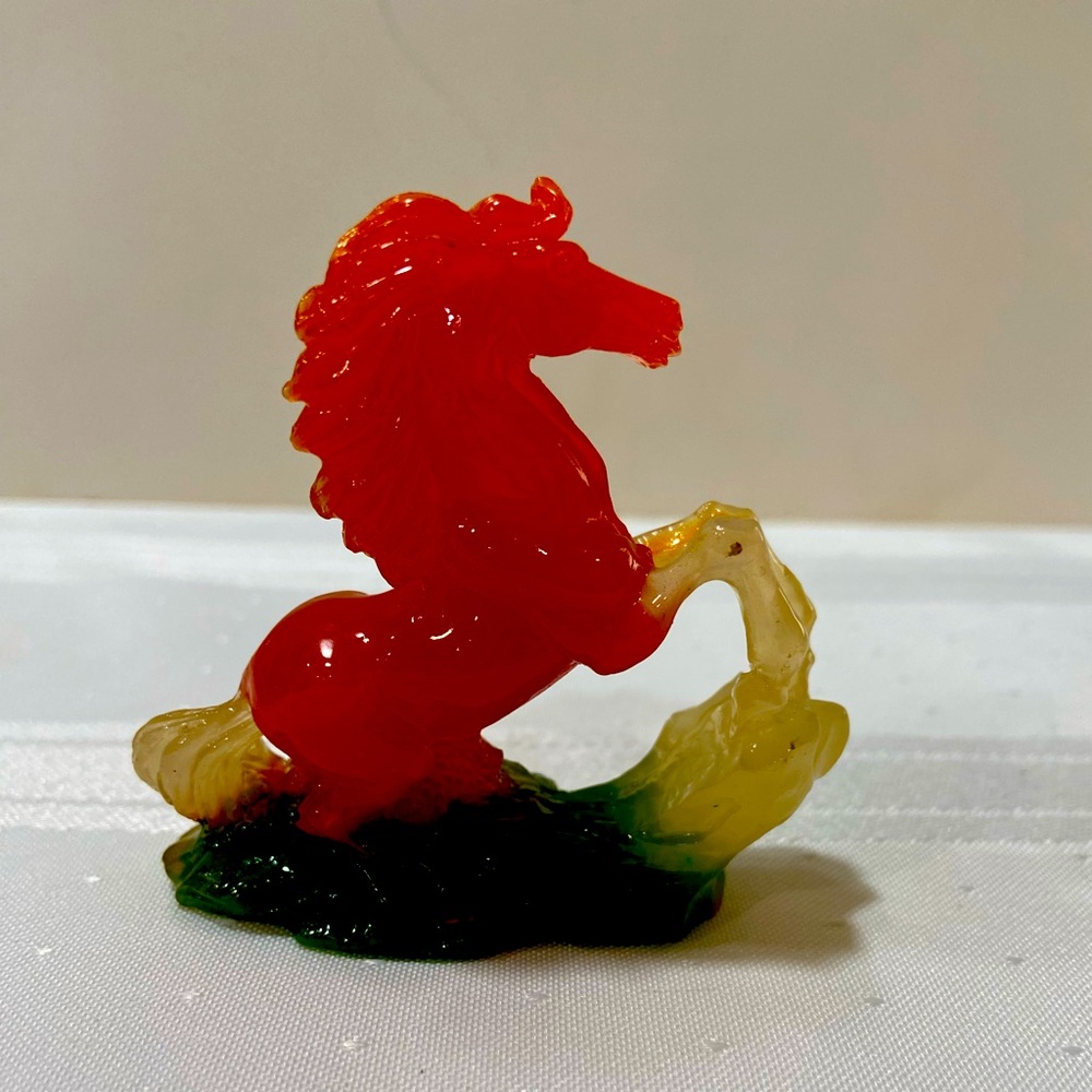 3 different Resin figures horse dragon elephant. Set of 3 Adult Collection only.